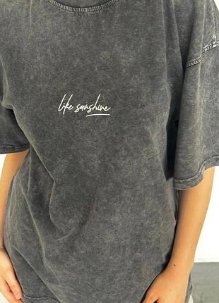 Футболка oversize варьонка , washed effect