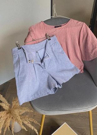 Женские шорты бермуды голубые zara mango h&amp;m bershka asos