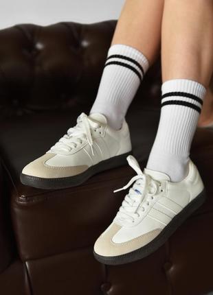 Жіночі кросівки samba white brown