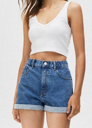 Джинсові шорти mom pull and bear