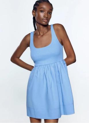 Хлопковое платье сарафан от zara