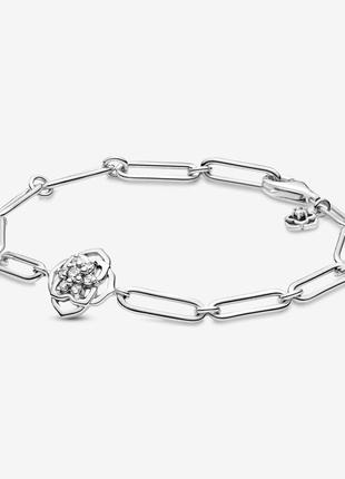 Серебряный браслет pandora лепестки розы 599409c01
