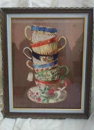 Картина вишита хрестиком ☕ чашки