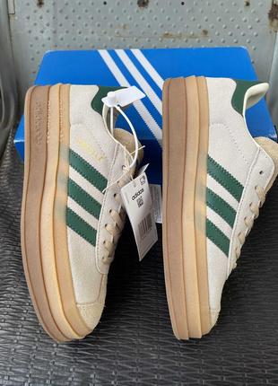 Кеды кроссовки adidas gazelle на платформе натуральный замш3 фото