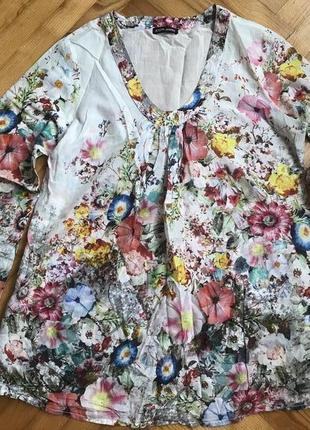 Joseph janard-тонкая батистовая блуза в цветочный принт, р.-36/38