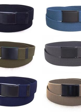 Мужской тканевый серый эластичный ремень (польша)