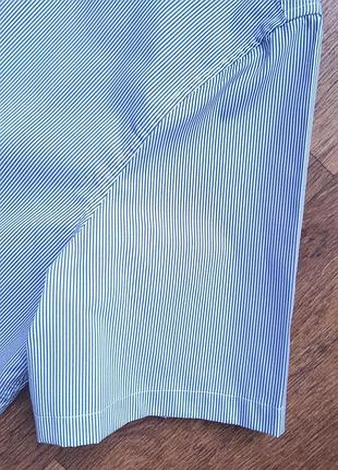 Тенниска в бело-голубую полоску h&m slim fit xl l хлопок6 фото