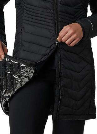 Жіночий подовжений пуховик columbia omni-heat powder lite3 фото