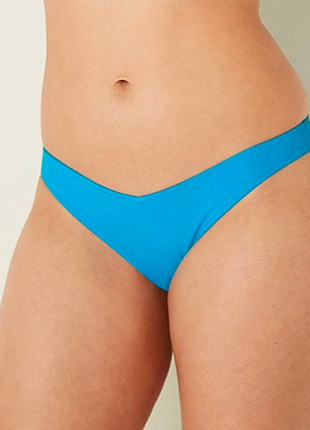 Плавки голубые v вырез pink victoria's secret