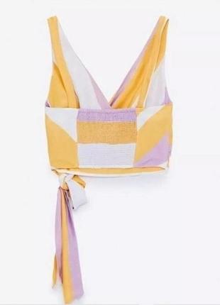 Вкорочений топ на запах zara juste h&m massimo dutti