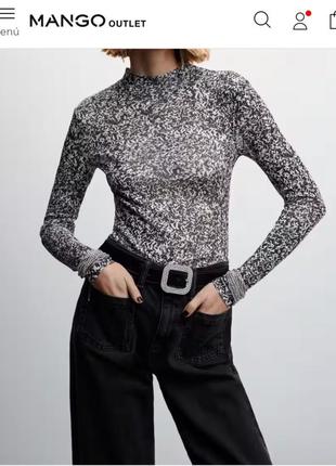 Mango zara h&m bershka gap george комбинированный гольф гольфик водолазка джемпер свитер из новой коллекции манго р.s-m