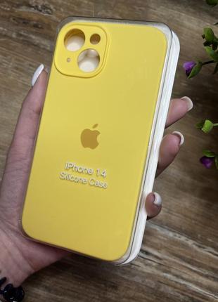 Чохол на iphone 14 квадратні борти на айфон silicone case full camera на apple1 фото