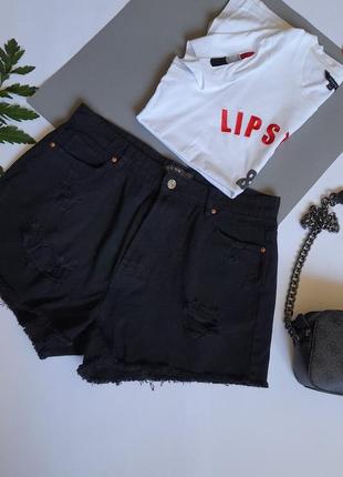 Джинсовые шорты с высокой посадкой р14 denim co