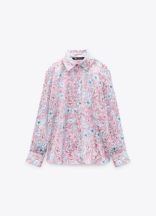 Сатиновая рубашка zara 2