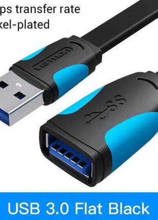 Vention usb 3.0 high speed кабель подовжувач usb 3.0 black a13 2м1 фото