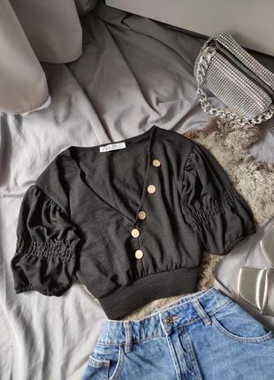Черный топ zara