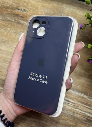 Чохол на iphone 14 квадратні борти на айфон silicone case full camera на apple