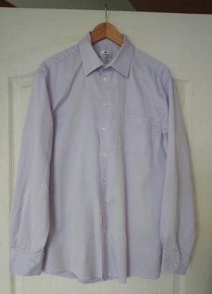 Сорочка чоловіча в смужку бузкова 41 розмір