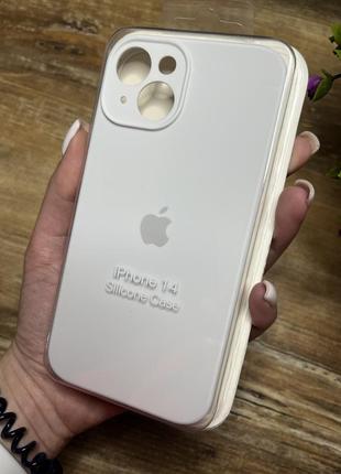 Чохол на iphone 14 квадратні борти на айфон silicone case full camera на apple