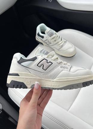 New balance 550 white black new розпродаж