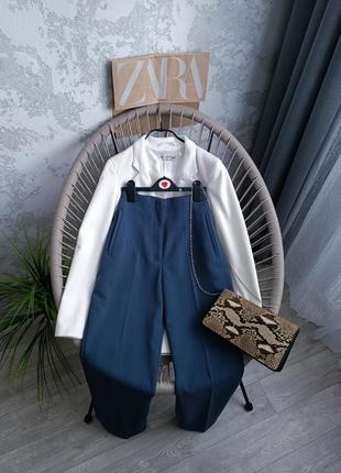 Брюки брюки синие мом zara