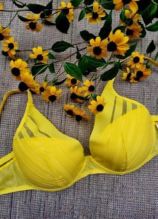Бюстгальтер на великі груди passionata by chantalle жовтий 70d, 70g, 75g