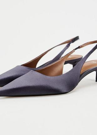Туфли на каблуке zara слингбеки
