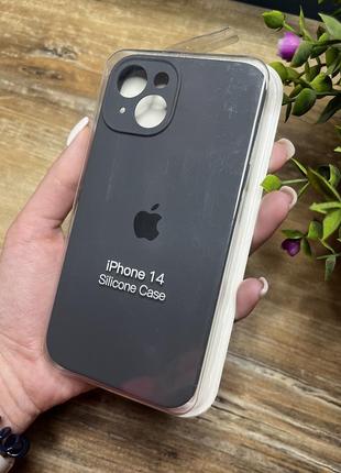 Чохол на iphone 14 макс квадратні борти на айфон silicone case full camera на apple