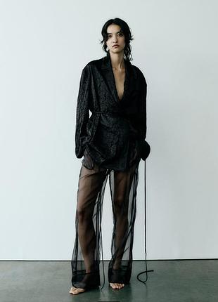 Брюки zara прозрачные коллекция 2024