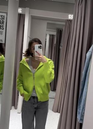 Оверсайз джемпер, кардиган, светр zara, розмір m 2