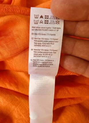 Шикарная стильная ярко оранжевая блуза оверсайз,f&amp;f,p.16-18