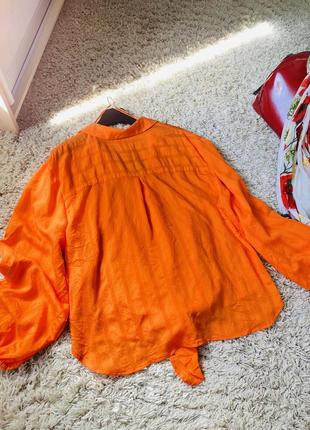Шикарная стильная ярко оранжевая блуза оверсайз,f&amp;f,p.16-18