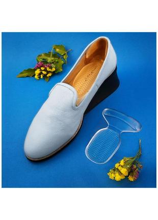 Силіконові вкладиші під п'яту і задник 8.5х14, самоклейні прозорі устілки - вставки k-18 №1