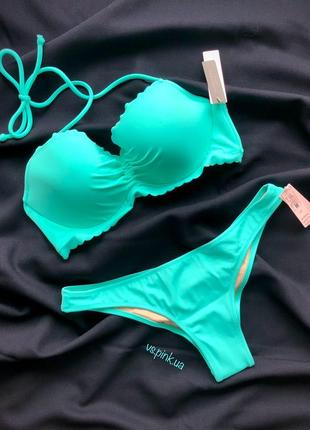 Купальник victoria’s secret оригінал вікторія сікрет 34c 75c ментоловий вс vs