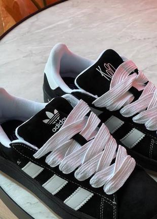 Кроссовки adidas campus x korn black white8 фото