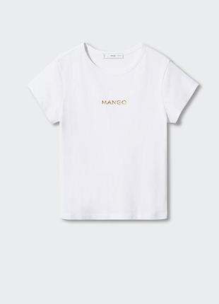 Оригинальная хлопковая футболка от mango6 фото
