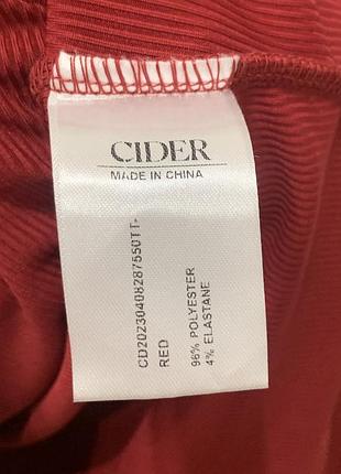 Кофта лонгслив cider красная женская топ укороченный 6