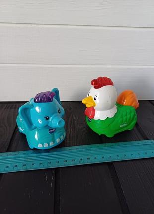 Озвучені тваринки слон і півень півник vtech go go!