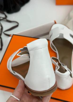 Шкіряни босоніжки у стилі hermes8 фото