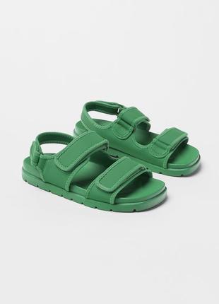Зеленые сандалии босоножки zara2 фото