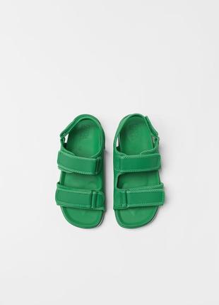 Зеленые сандалии босоножки zara4 фото