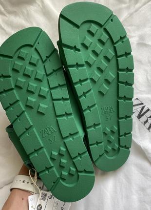 Зеленые сандалии босоножки zara7 фото