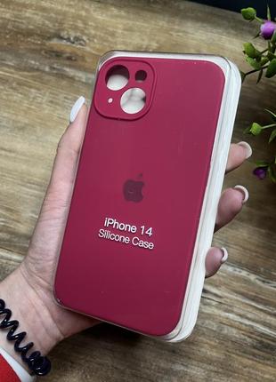 Чохол на iphone 14 квадратні борти на айфон silicone case full camera на apple