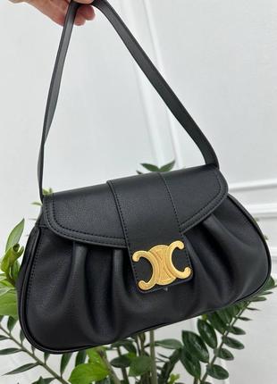 Брендовая кожаная сумка в стиле celine