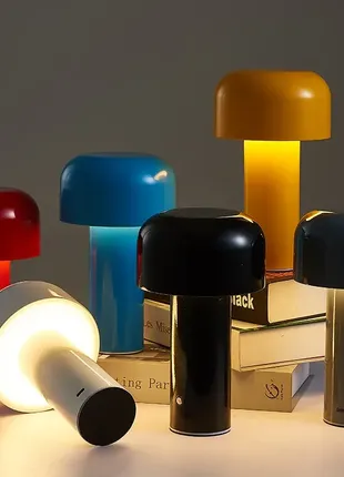 (231) італійська дизайнерська настільна лампа з грибами, нічник, портативна