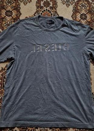Брендова фірмова бавовняна футболка з довгим рукавом лонгслів diesel,оригінал.