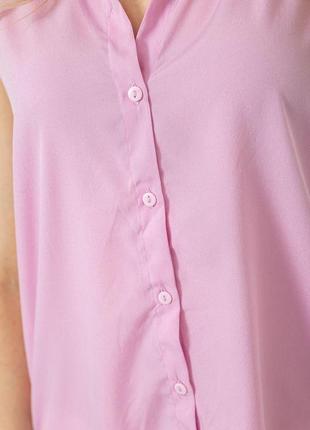 Блуза однотонна, колір бузковий, 244r1925 фото