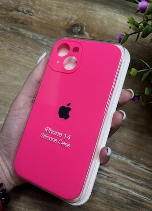 Чохол на iphone 14 квадратні борти на айфон silicone case full camera на apple1 фото