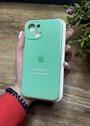 Чохол на iphone 14 квадратні борти на айфон silicone case full camera на apple