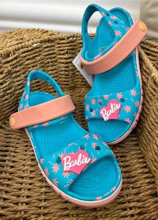 Детские сандалии crocs bayaband sandal kids pool голубые